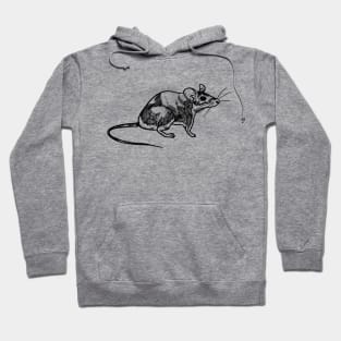 Rat Rodent Hand Drawn Hoodie